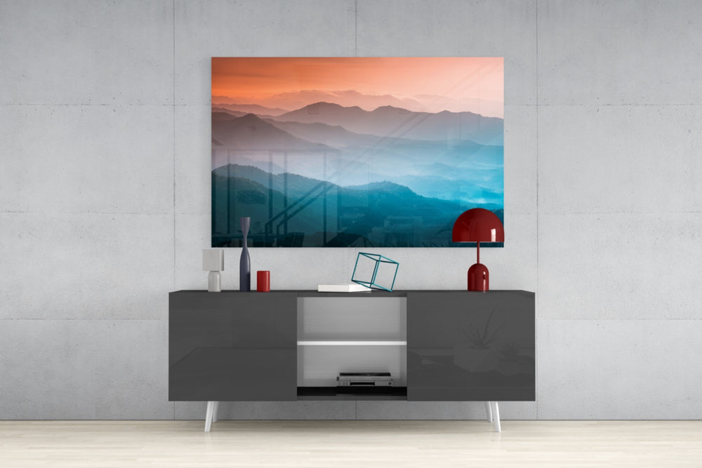 Abstraction Glass Wall Art.