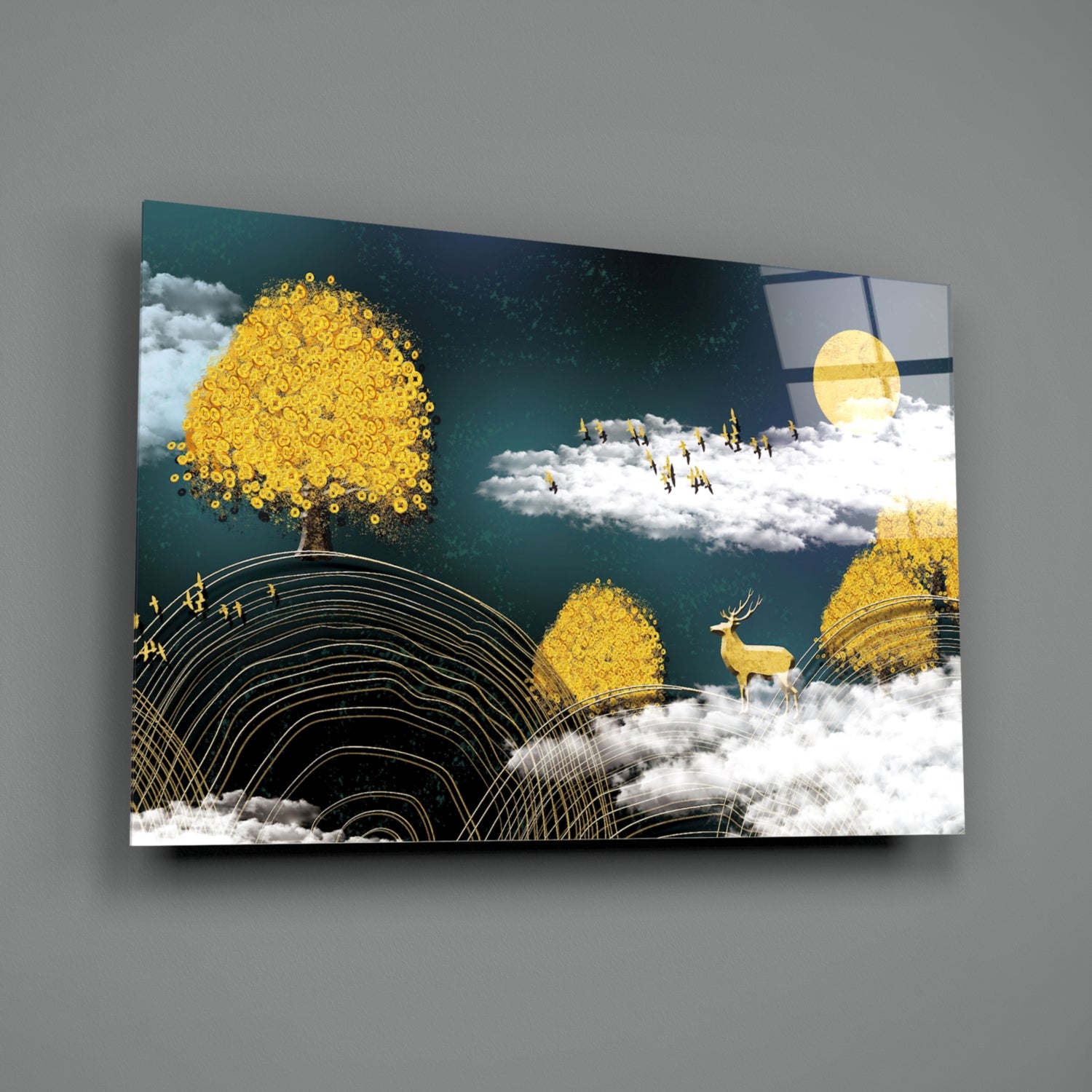 Abstraction Glass Wall Art.