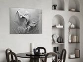 Relief Woman glass print enhancing a hallway with cinematic calm