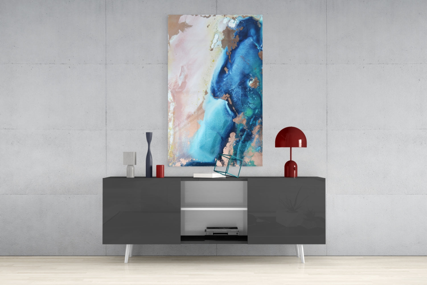 Abstraction Glass Wall Art.