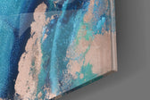 Abstraction panel catching window light to reveal its luminous saturation