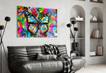 Butterfly panel adding editorial whimsy to a gaming room
