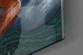 Water and Fire panel catching window light to reveal its painterly depth