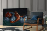 Water and Fire artwork anchoring a wall with dramatic painterly palette