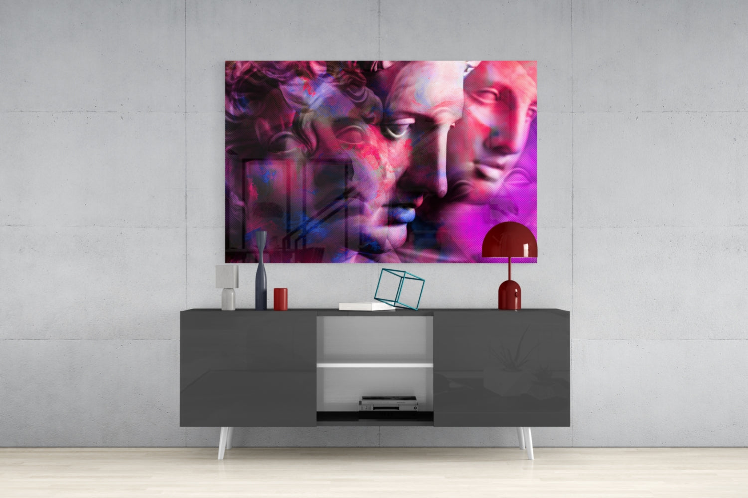 Statues Glass Wall Art.