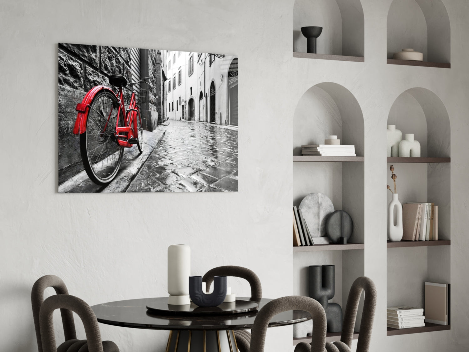 Street and Bicycle Glass Art.