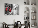 Street and Bicycle panel adding editorial calm to an office