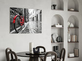 Street and Bicycle panel adding editorial calm to an office