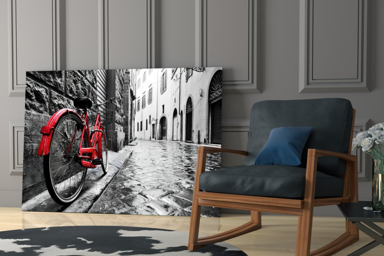 Street and Bicycle Glass Art.