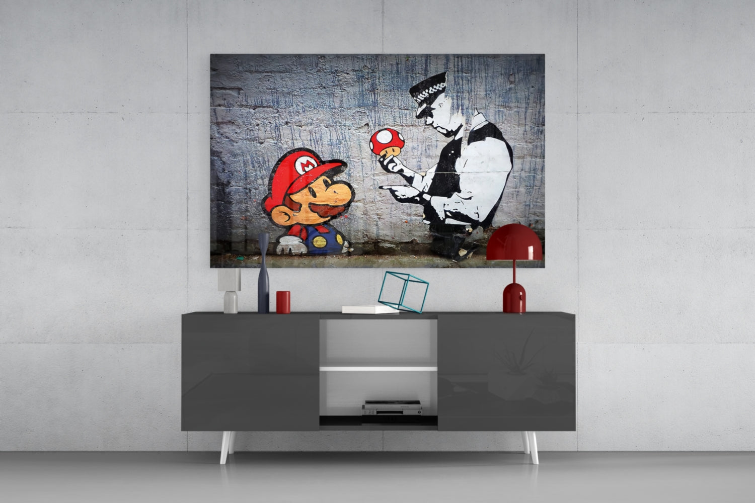 Super Mario Glass Art.