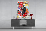 Monkey Advice panel catching screen glow to reveal its layered electricity