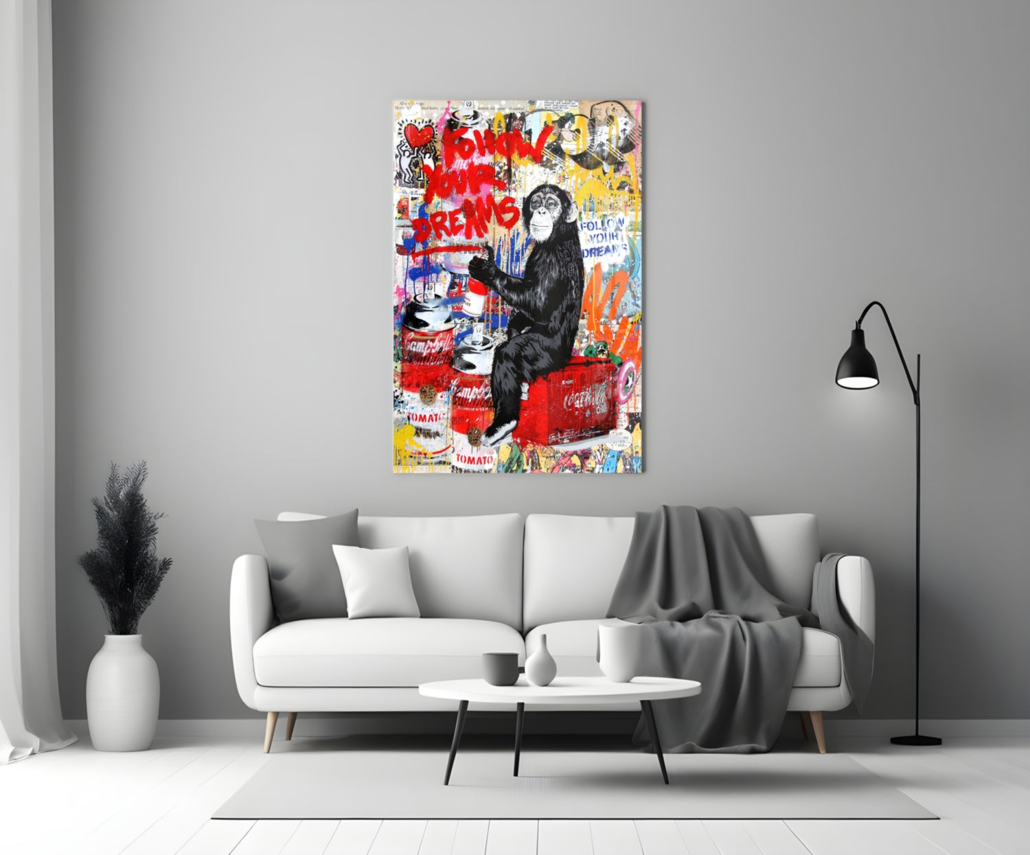 Monkey Advice Glass Art.