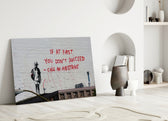 If you failed close-up showing gas-mask boy beside crimson airstrike quote