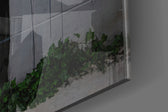 Escape from the Rain artwork anchoring a wall with moody narrative palette