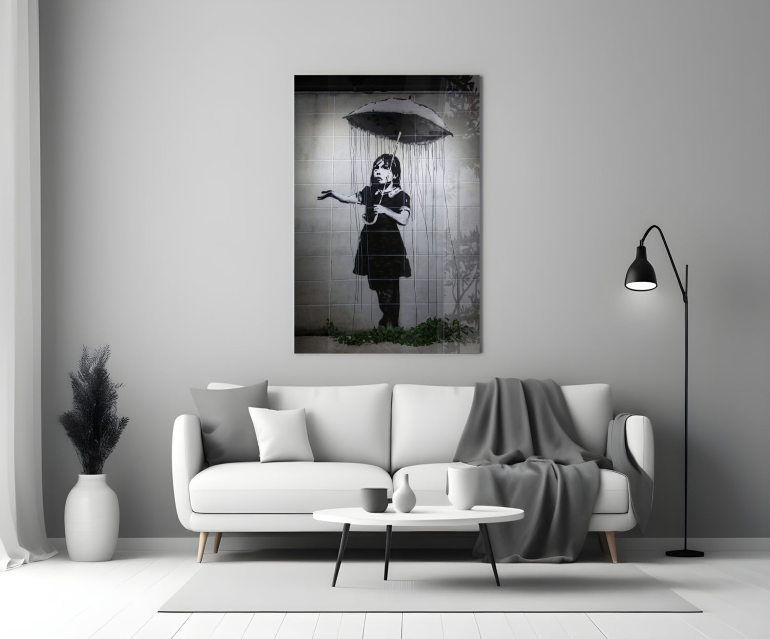 Escape from the Rain Glass Art.