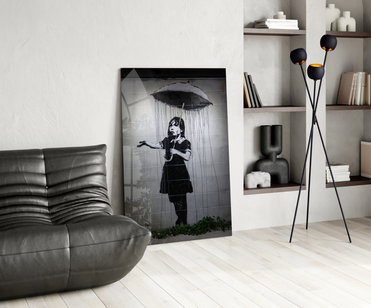 Escape from the Rain Glass Art.