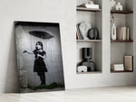Escape from the Rain glass print enhancing a bedroom with cinematic mood