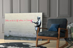 What We Do in Life glass print enhancing a living room with cinematic poise