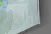 Child and War artwork anchoring a wall with bold conscience-driven palette