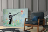 Child and War glass print enhancing a hallway with cinematic mood