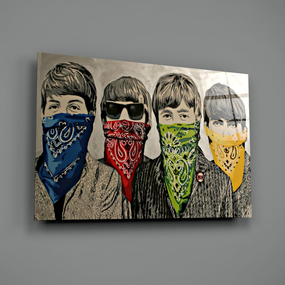 Pop-portrait panel bringing music-driven energy to a contemporary lounge
