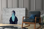 Cute Activist glass print enhancing a living room with cinematic mood