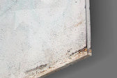 Neanderthal artwork anchoring a wall with witty urban palette
