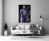 Kobe Bryant close-up showing purple Lakers 24 with gold signature flourish
