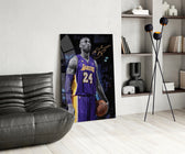 Kobe Bryant panel adding editorial energy to a gaming room