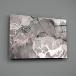 Alcohol-ink panel bringing romantic softness to a contemporary bedroom