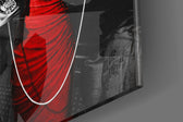 Marilyn Monroe artwork anchoring a wall with bold classic-Hollywood palette