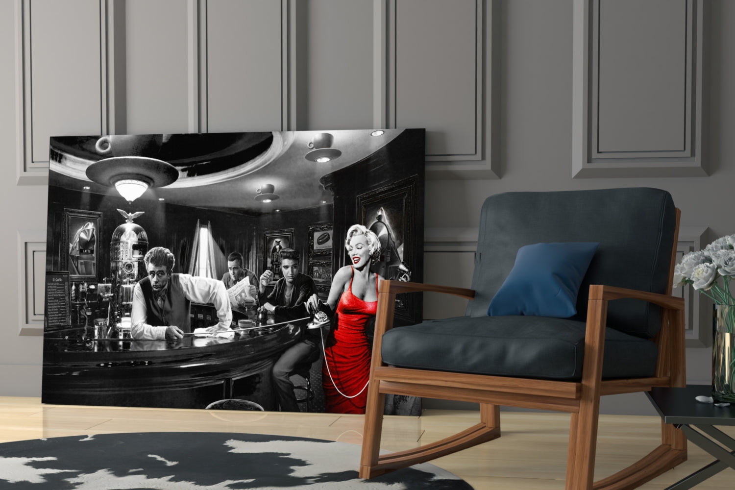 Marilyn Monroe Glass Wall Art.