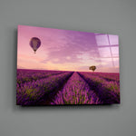 Pastoral-romantic panel bringing dreamy warmth to a contemporary bedroom