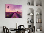 Lavender and Balloon panel adding editorial calm to a bathroom
