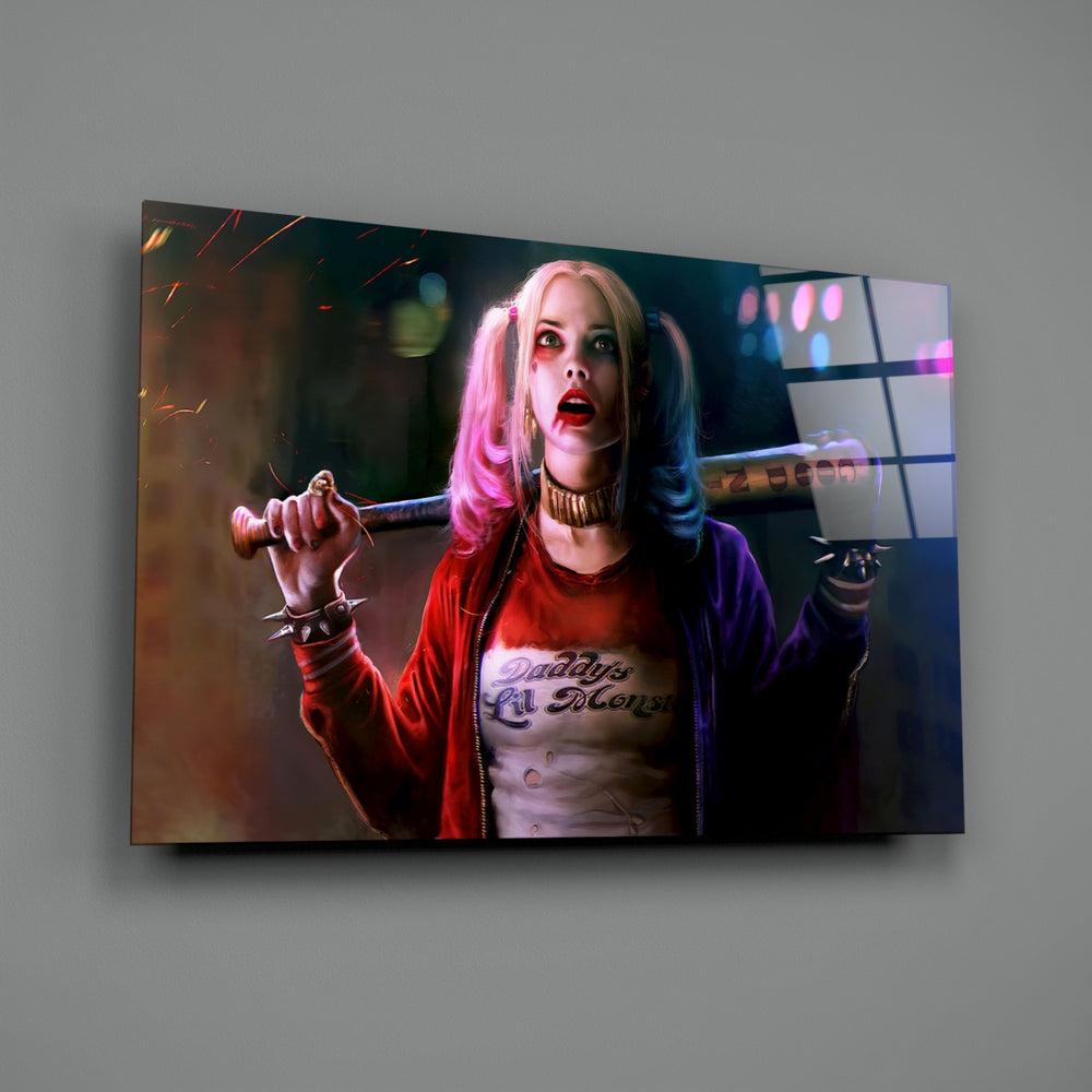 Cinematic portrait panel bringing electric drama to a contemporary gaming lounge