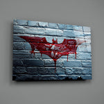 Painted-graffiti panel bringing comic drama to a contemporary gaming lounge