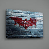 Painted-graffiti panel bringing comic drama to a contemporary gaming lounge