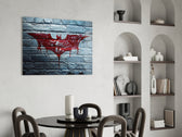 Batman panel adding editorial drama to a man cave