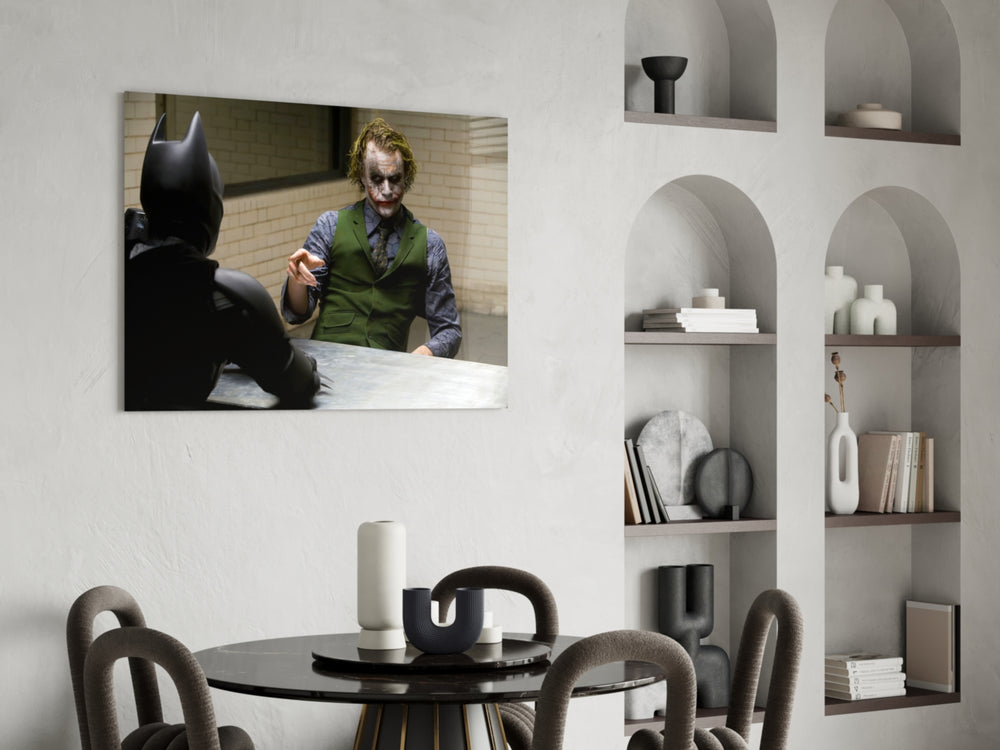 Interrogation panel adding editorial gravity to a man cave