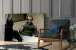 Interrogation glass print enhancing a home theater with cinematic mood