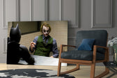 Interrogation glass print enhancing a home theater with cinematic mood