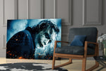 Joker glass print enhancing a home theater with cinematic gravity
