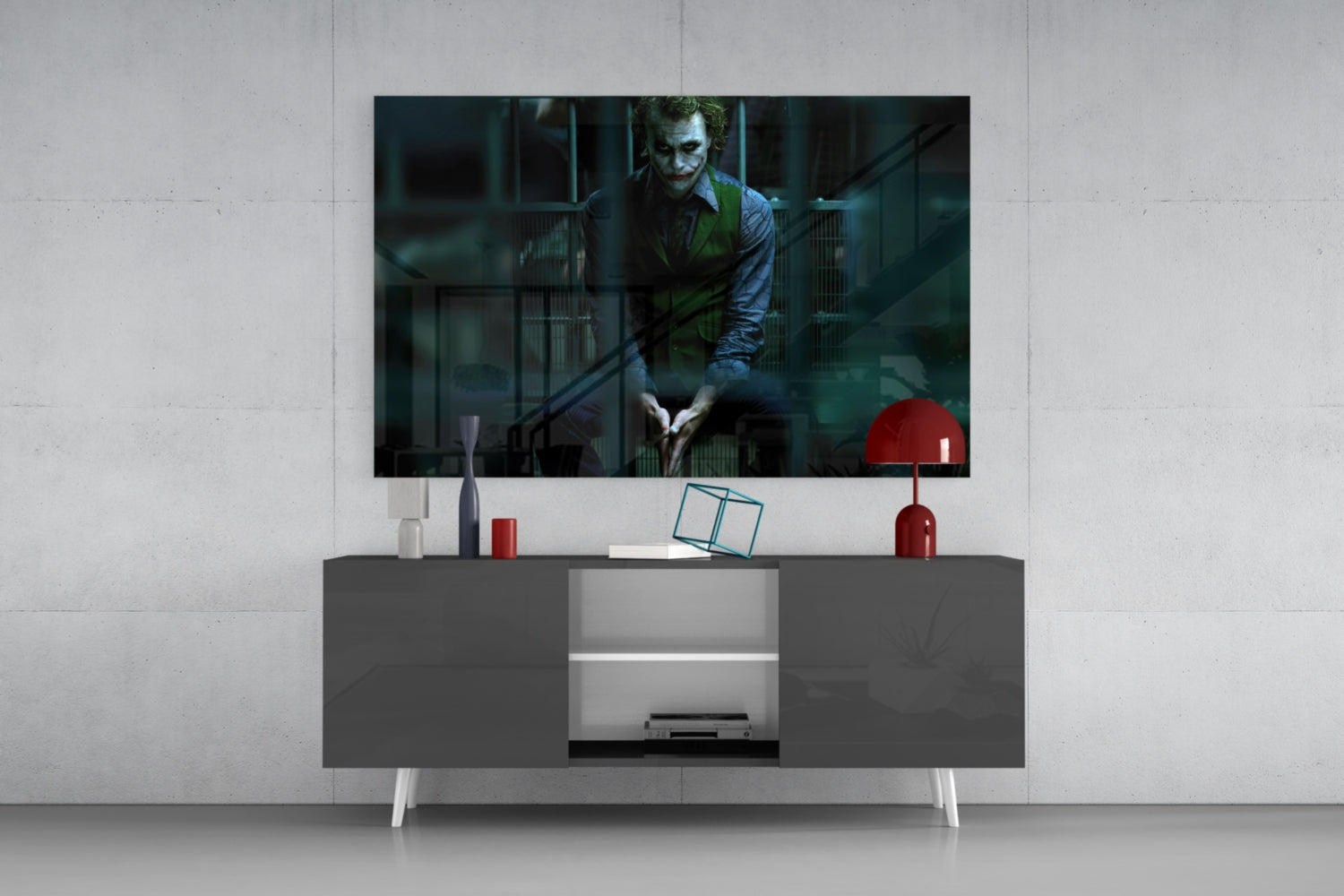 Joker Jail Glass Art.