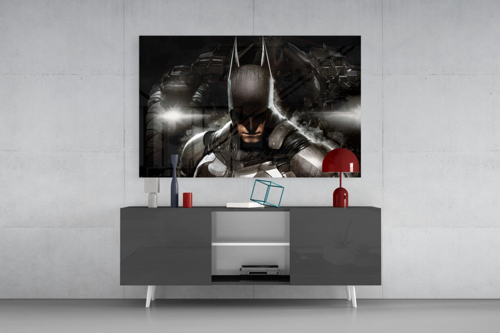 Batman panel catching low light to reveal its industrial gravity