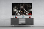 Batman panel catching low light to reveal its industrial gravity
