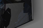 Batman artwork anchoring a wall with dark cinematic palette
