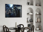 Batman panel adding editorial mood to a man cave