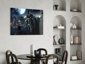 Batman panel adding editorial mood to a man cave