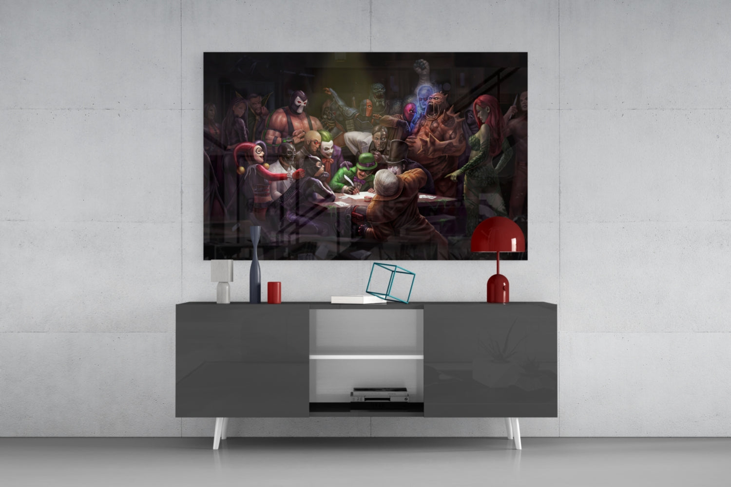 Letter to Batman Glass Art.