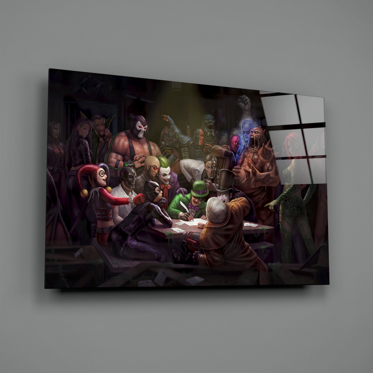 Letter to Batman Glass Art.